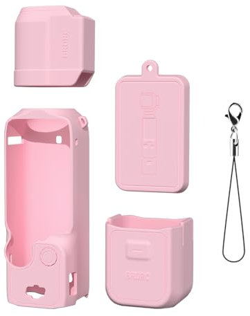 Silicone Protective Case Cover for DJI OSMO POCKET 3,Lens Protector Cover Screen Protector Sleeve Skin Display Blackout Accessory for OSMO POCKET 3 (Packing 1 Pink)