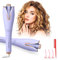 Automatischer Lockenstäbe|Automatic Curling Iron|LuLuanping Lockenstab Automatisch with Keratin & Negative Ion Coating|4 Einstellbare Temperaturen|Schnelles Aufheizen|Langanhaltende Frisur (Lila)