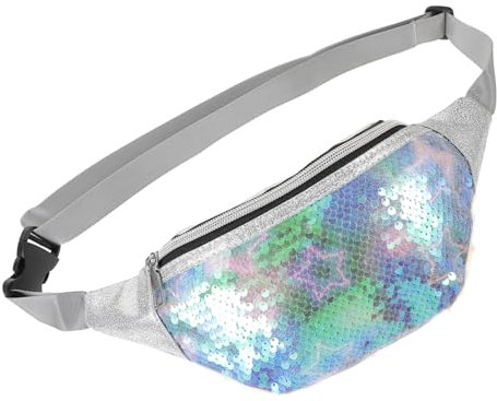 COLLBATH Paillettentasche in Einhornform Hüfttasche Für Draußen Brusttasche Mit Pailletten Eignend Für Sport Und Freizeit Kosmetiktasche Zum Einkaufen