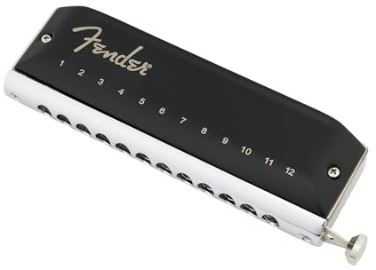 Fender Groove Pro Chromatic Harmonica, Key of C, 12-Hole, 48-Note | Includes case, phosphor bronze reeds, 48-note range, beginner to pro, adults, rich tone, chromatic key of C