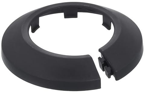 sourcing map Escutcheon Plate, 2Pcs 40mm - Fit 1.57 Outer Diameter Split Pipe Flange Water Pipe Cover Collar Decoration, PP Plastic Plumbing Cover Plates (Black)