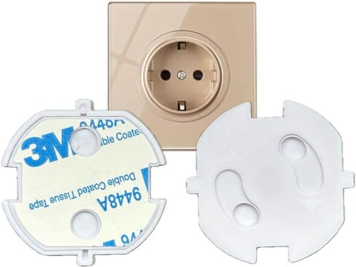 5, 10, 15 oder 20 Stück Steckdosensicherung Babys, Steckdosen Schutz mit Drehmechanik – Schutz für Baby & Kinder – Steckdosenschutz für Schuko Steckdosen (10 Stück)