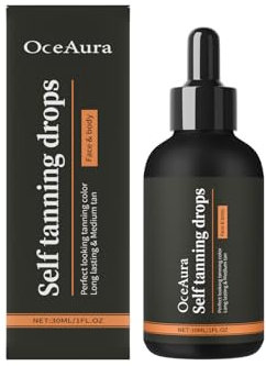 Selbstbräunungs Konzentrat, Selbstbräuner für das Gesicht, Selbstbräuner Gesichtspflege, gleichmäßigen und natürlichen Effekt, Self Tanning Drops (1pcs)
