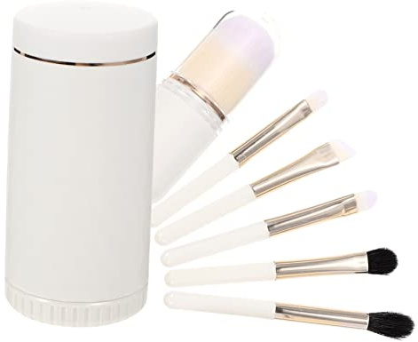 BATHVEVE Make up Pinselset 6 Stück Mit Holzgriff Geschmeidige Lidschatten Highlight Pinsel Reise Für Frauen Make up Zubehör Mit Spiegel