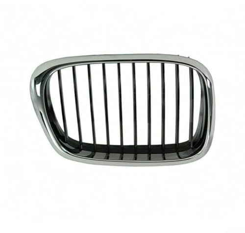 Chrom Schwarz Kühlergrill für BMW für E39 1997 2003, kompatibel mit OEM 51137005837 51137005838, nahtlose Passform, verbessert Luftstrom und Stil (rechts)