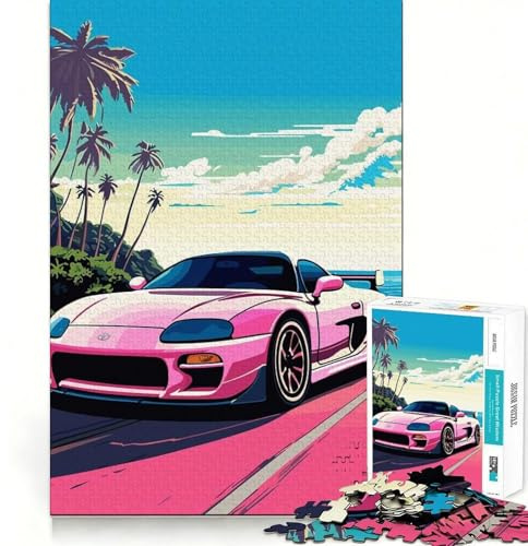 1000-teiliges Puzzle Toyota Supra MK A Art Sauber geschnittenes Dekor Denkspiel Geschenk Ruhige Spielzeit Geburtstagsaktivität (38x26cm)