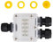 Abzweigdose Verbindungsdose, 3 Wege Junction Box, IP68 Wasserdichte Verteilerdose Kabelverbinder Aussen, Elektrischer Außenverteilerdose, Erdkabel Klemmdose, Kabeldurchmesser Ø3~12mm