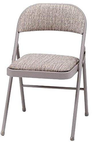 Crystals Deluxe Fabric Padded with Heavy Duty Steel Metal Frame Folding Back Rest Chair for Home Garden Office Computer Desk (1)