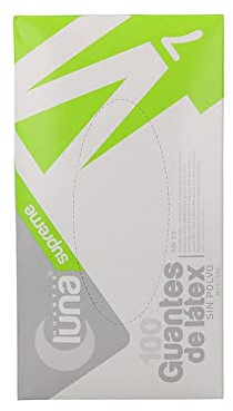 Guanti Monouso Luna Lattice Bianco Senza talco Taglia M (100 uds)