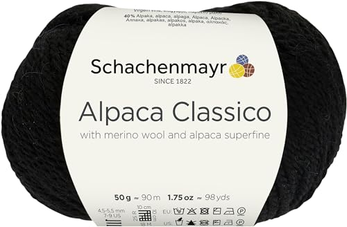Schachenmayr Alpaca Classico, 50G schwarz Handstrickgarne