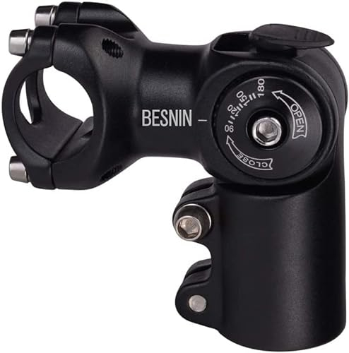 BESNIN Fahrrad Vorbau, Radfahren MTB Vorbau 0-90° 31.8 * 60 Mountainbike Lenker Vorbau für Fahrrad, Rennrad, MTB, BMX (31.8 * 60mm)