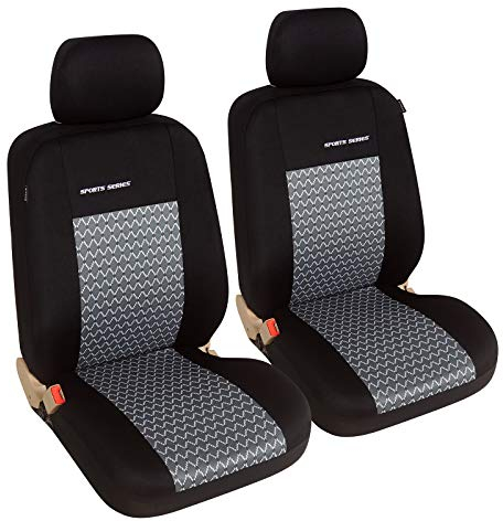 eSituro Einzelsitzbezug Auto Sitzbezüge universal Sitzbezug für Auto Schonbezug Schoner grau schwarz