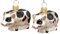 condecoro Schwein m. schwarzen Punkten Christbaumschmuck Glücksbringer 2er Set