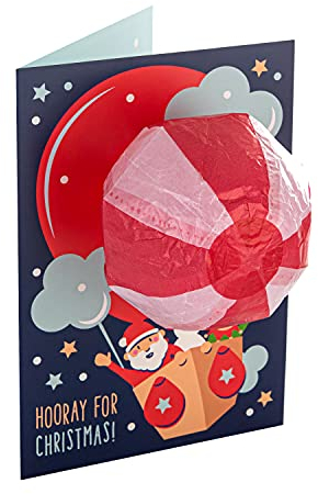 Hallmark Weihnachtskarte – modernes aufblasbares Heißluftballon-Design