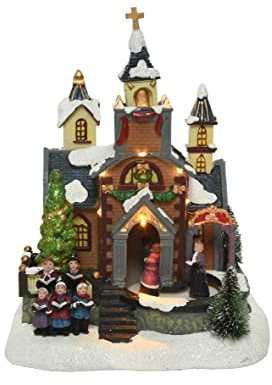 LED kerk bo l15b20h24cm-8L w.wit