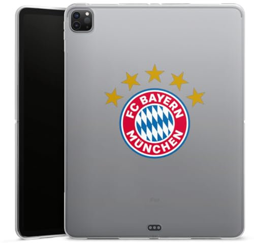 DeinDesign Silikon Hülle kompatibel mit Apple iPad Pro 12.9 (2020) Case Tablet Hülle FC Bayern München FCB Sterne