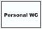 Personal WC Aufkleber mit Text waagerecht A5 (148x210mm)