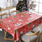 Plenmor Weihnachts Tischdecke Weihnachten Rot, Wachstischdecke Table Cloth Waterproof Wachstuchtischdecke Wachstuch Tischdecke Rechteckig für Weihnachten (Weihnachten Rot, 137 x 137 cm)
