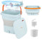 Portable washing machines 12L,WMLBK Portable washing machine with spin dryer mini washing machine and dryer foldable washing machine with Drain Basket for Washing Underwear Baby Clothes, 12l-blue