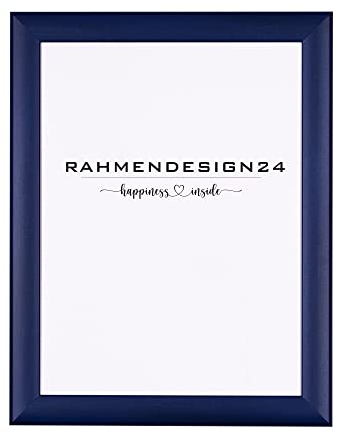 Rahmendesign24 Bilderrahmen Fiona 15x21 (DIN A5) Dunkelblau Fotorahmen, Wechselrahmen, Posterrahmen, Puzzlerahmen