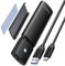 ORICO Aluminum M.2 NVMe SSD Enclosure , Tool-Free 10Gbps USB C Adapter, USB 3.2 M.2 NVMe Reader, External SSD Case Thunderbolt 3 compatible, Supports 4TB 2230/2242 /2260/2280 PCIe M-Key SSDs-BK(G2A)