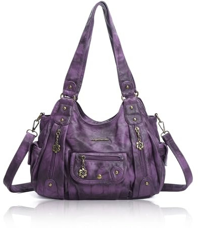 Angel Barcelo Damen-Handtaschen aus PU-Leder, modische Hobo-Tasche für Mädchen