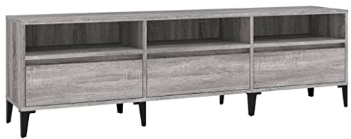 vidaXL TV Cabinet Grey Sonoma 150x30x44.5 cm Engineered Wood