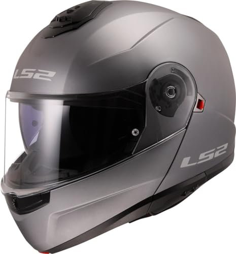 LS2, Casque modulable Moto Strobe II matt Titanium, XS