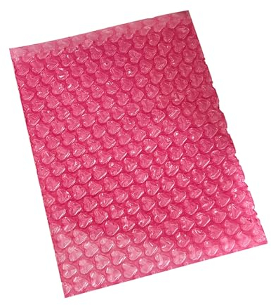 Newwyt 10 Stück rosa Liebes-Luftpolsterbeutel, Luftpolsterfolie, Luftpolsterumschlag, kleines Kartenset, Geschenkverpackungsbeutel, stoßfeste und wasserdichte Tasche