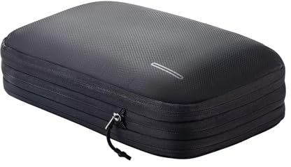 BeeNesting Kompressions-Verpackungswürfel für Reisen, wasserdicht, doppelseitig, komprimierbar, Packtaschen für Handgepäck, Reiseutensilien, 9 l, Schwarz