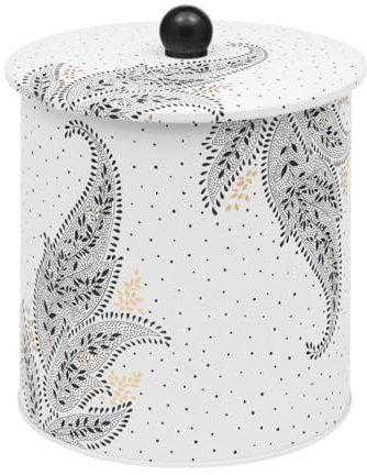 Elite Gift Boxes Sara Miller Artisanne Noir Keksdose, 170 (T) x 173 mm, Weiß-/Schwarzgoldfarben