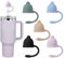 5pcs Straw Cover Cap for Stanley Cup 20-40oz, Silicone Straw Topper Lid Protector Straw Tips for Simple Modern Hat Shaped Tumbler Cup Accessories for Stanley Yeti Hydroflask 0.2-0.3in Straws