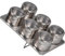 True Face Magnetic Spice Tins - Set of 6 | Stainless Steel Spice Jars | Herb Pots | Seasoning Shakers | Spice Containers with Lid | Spices for Cooking | Jar with Clear Lid | Silver Pots