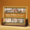 NIBESSER Personalisiertes Foto-Geschenk, LED Acrylglas mit Foto, beleuchteter LED-Rahmen mit Holzständer, Foto Geschenke zum Jahrestag, Geburtstag, Valentinstag