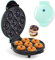 SQUADO Macchina per Ciambelle Mini Elettrica, 700 W, 12 pollici (30,5 cm), 7 Fori, per Famiglie Fai-Da-Te, Feste, Pasticcerie