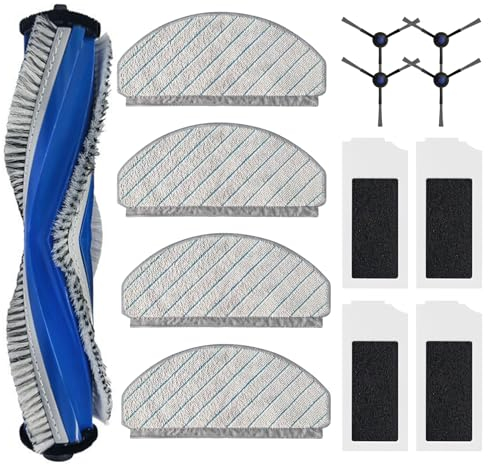 Lot de 17 accessoires N20 PRO Plus pour robot aspirateur ECOVACS DEEBOT N20 PRO Plus, 1 brosse principale, 4 lingettes, 4 filtres, 4 brosses latérales