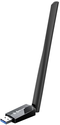 USB WLAN Stick für PC - WiFi Adapter 1800 Mbit/s Dual Band 2.4G 5G WiFi 6 Stick USB3.0 WLAN USB Stick für Desktop Signal Antenne Internet Stick für PC Laptop Kompatibel mit Win10/11 WLAN USB Adapter