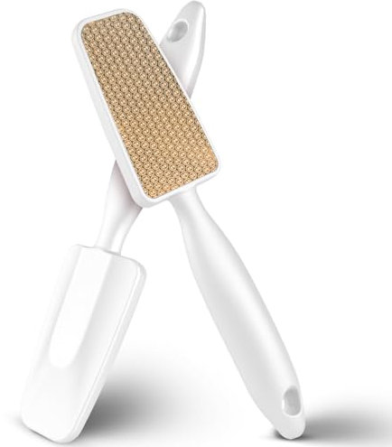 LOPHE Nano Glass Foot File, Callus Remover for Feet with Handle, Highly Effective Hard Skin Remover Foot Scrubber, Durable Foot Scraper Wake Up Soft Smooth Feet (White)