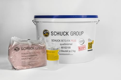 SCHUCK Beto-Fix Plus Vergussmörtel, Quellmörtel für Hausanschlüsse, für den normkonformen Einbau Ihrer Hauseinführung für Gas, Wasser, Telekommunikation und Strom (24, Kilogramm)