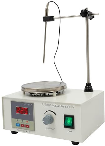 Agitador magnético digital, 2000 ml, acero inoxidable, con placa calefactora, 250 W, agitador eléctrico, control de temperatura, 0-99 °C, velocidad 0-2000 rpm, para laboratorio, investigación