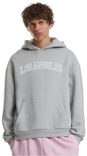Mister Tee Los Angeles Fluffy Hoody lightasphalt, M