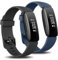 Confezione da 2 cinturini compatibili con Fitbit Inspire 2, unisex, in morbido silicone, ricambio sportivo solo per Fitbit Inspire 2. Non per Fitbit Inspire/Fitbit Inspire HR] (nero + blu)