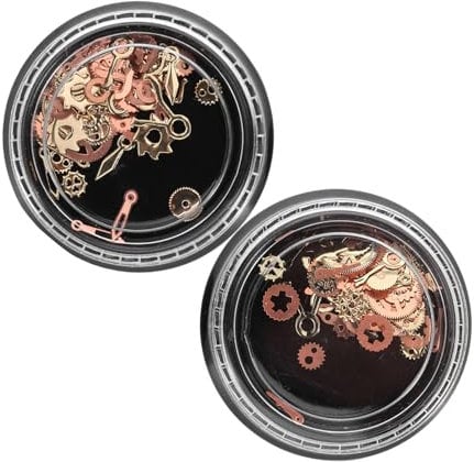 STOBOK 2pcs Steampunk Nail Accessories Punk Alloy Gear Nail Stickers Alloy Steam Punk Nail Decal Gear Nail Studs DIY Nail Tips Art Decorations Accessories