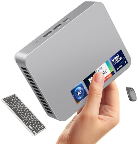 ASUS NUC 14 Pro+ AI Mini PC, Intel Core Ultra 7 155H Mini Desktop Computer, 32GB DDR5 RAM, 1TB PCIe SSD, Intel Arc GPU, Win 11 Pro, WiFi 6E, Thunderbolt 4, Small Desktop PC for AI & 3D Rendering
