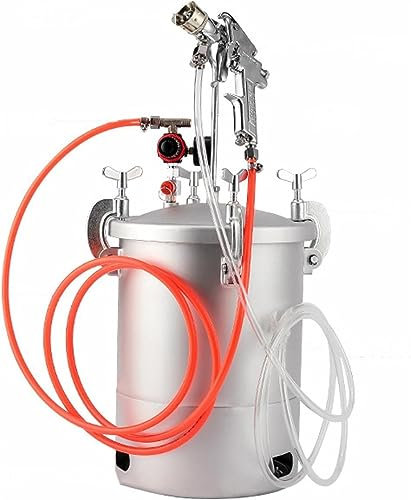 GTHTUHFD 15L / 4 Gallon Air Tools Pressure Pot, Pressure Pot Paint Tank, Pot Air Paint Spray Gun Set, Adjustable 0-3BAR Working Pressure, with 2 Mm Nozzle, for Industry Home Decor,
