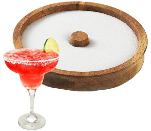 1 Pcs Margarita Salt Rimmer, Margarita Salt for Cocktails, Round Bar Accessory for Cocktail Decoration, Used for Cocktails, Sugar, Salt