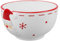 Zerodeko Bowl de Cerámica Navideño con Diseño Embossed para Ensaladas y Fiestas para Decorar la Mesa Navidad y