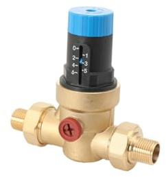 Druckminderer Druckregler DN15 Wasserdruckminderer aus Messing mit 1/2 Zoll Aussen Gewindetüllen 40 Mikrometer Wasserdruckregler zur Regulierung Des Wasserdrucks 0-6 Bar
