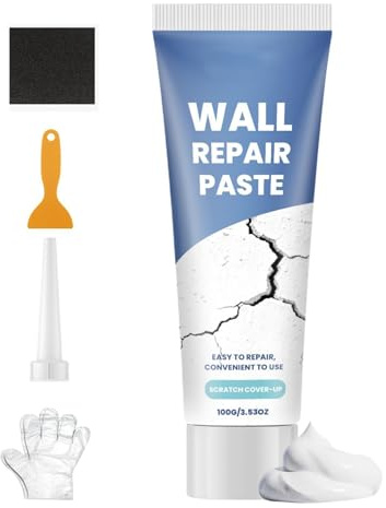 Frfik Spachtel-Reparatur-Set – Reparatur-Klebstoff – Spachtelmasse für Gipskarton, Decken, Fliesen, Steingut, Holz, Beton, Farbe, Tapeten