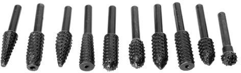 Homoyoyo 10 Limas Rotativas para Tallado de Madera Cabezal Giratorio de Carburo, Duraderas y Portátiles para Bricolaje en Casa y Carpintería